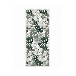 Bijeli/zeleni periv tepih 80x150 cm Monstera – Oyo Concept