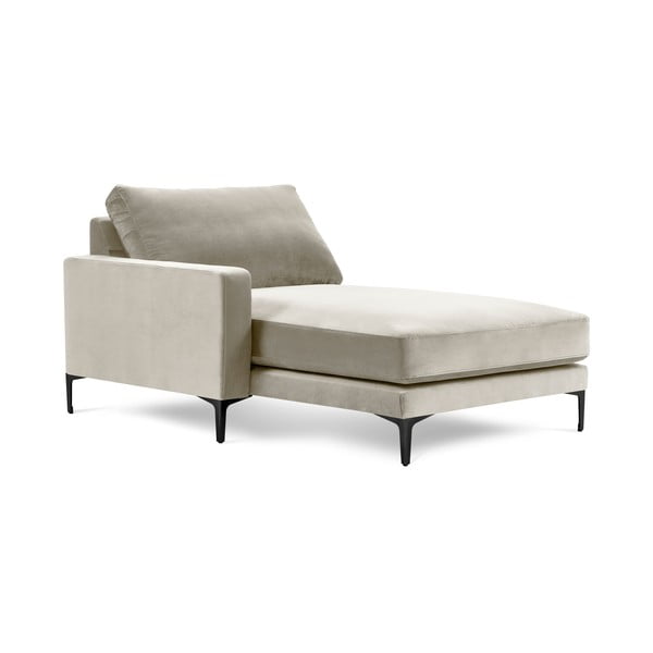 Bež baršunasta ležaljka Kooko Home Harmony, lijevi kut-image-2