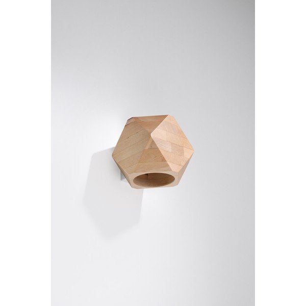 Zidna lampa od masivnog drveta u prirodnoj boji Vige – Sollux-image-4