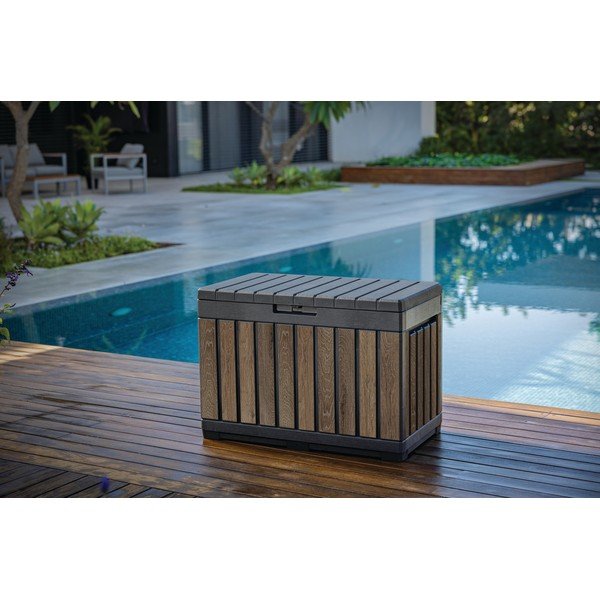 Tamno smeđa plastična vrtna kutija za pohranu Deco – Keter-image-1