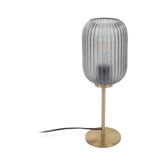 Stolna lampa zlatne boje sa staklenim sjenilom (visina 40 cm) Hestia - Kave Home