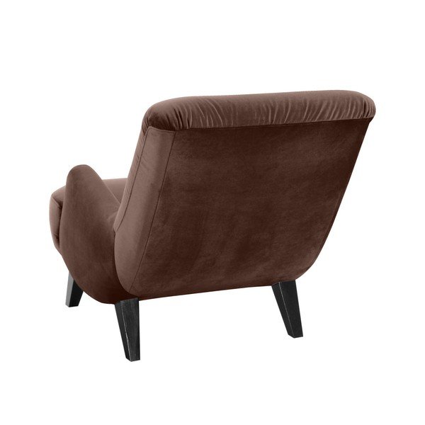 Smeđa fotelja s crnim nogama Max Winzer Brandford Suede-image-1