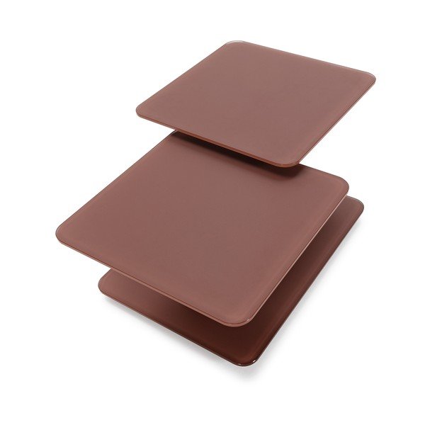 Stakleni stolić za kavu boje terakote 54x115 cm Elvi – Marckeric-image-3