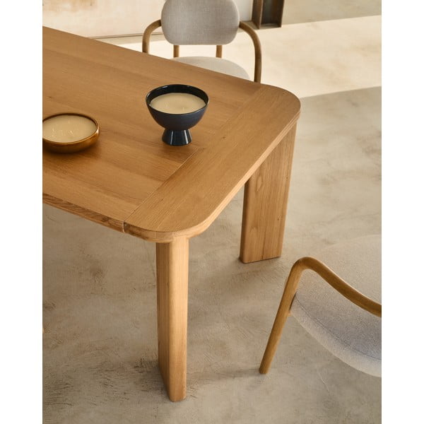 Proširiv blagovaonski stol s pločom stola u dekoru hrasta u prirodnoj boji 100x200 cm Jondal – Kave Home-image-2