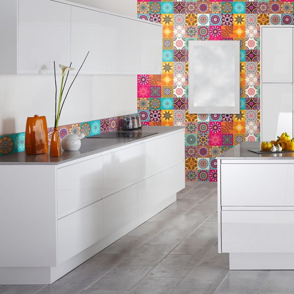 Set od 24 ukrasne zidne samoljepljive naljepnice Ambiance Clarissa, 10 x 10 cm-image-1