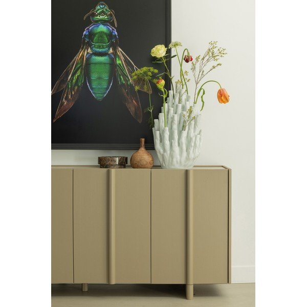 Bež niska komoda od masivnog bora 200x85 cm Basu – WOOOD-image-4