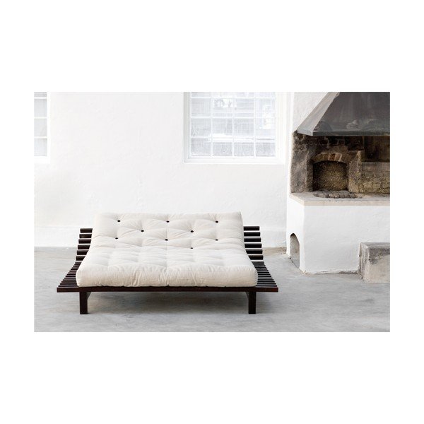 Bračni krevet od borovine s Karup Design Blues Comfort Mat crnim / crnim madracem, 160 x 200 cm-image-4
