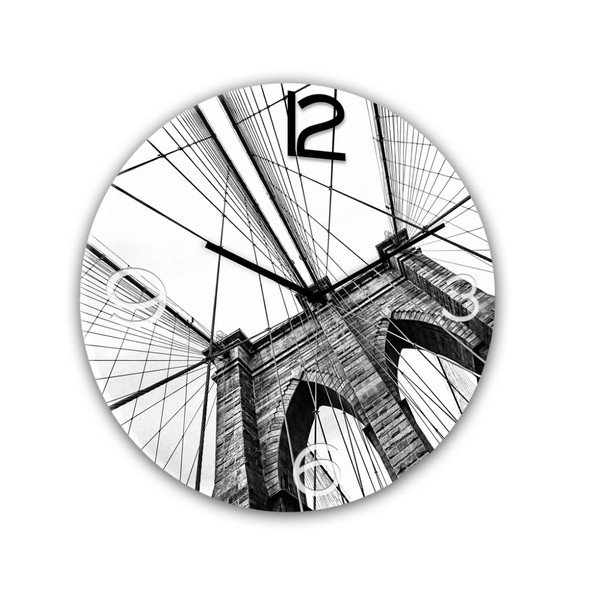 Zidni sat Styler Glassclock Brooklyn, ⌀ 30 cm-image-1
