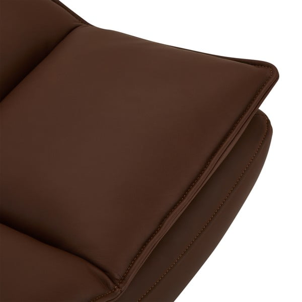 Tamno smeđi kožni tabure Miami – Furnhouse-image-3