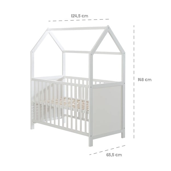 Sivi dječji krevet 60x120 cm – Roba-image-2