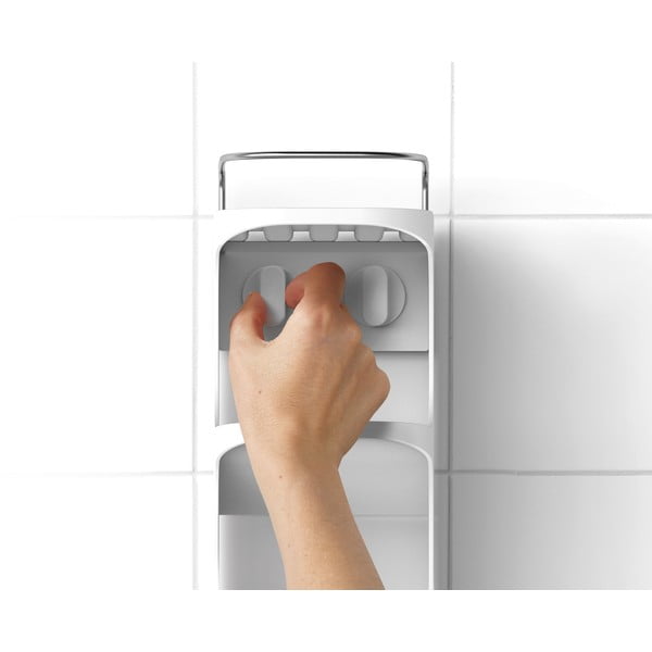 Bijela samonosiva plastična kupaonska polica Capsule - Joseph Joseph-image-2