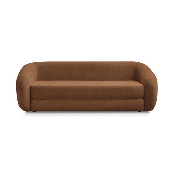 Narančasta sklopiva sofa od šenila 228 cm Neyo – Bobochic Paris