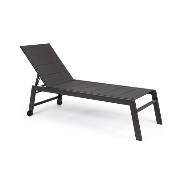 Antracitno siva metalna vrtna ležaljka Hilde   – Bizzotto