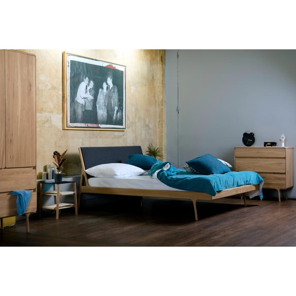 Ormar od masivnog hrasta sa 2 ladice Gazzda Fawn-image-1