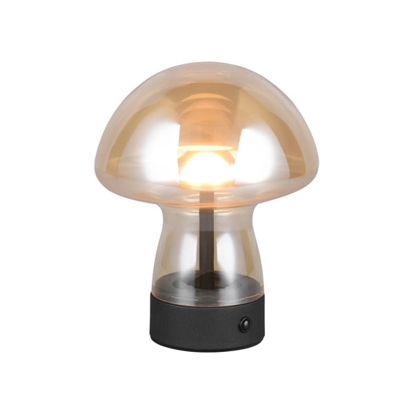 Jantarna LED stolna lampa sa staklenim sjenilom (visina 18 cm) Dooley – Trio-image-1