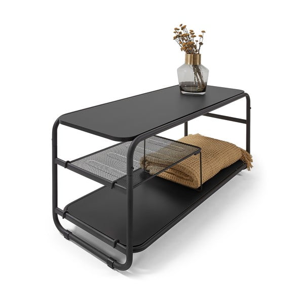 Crna TV klupa Kave Home Academy, 98 x 46 cm-image-3