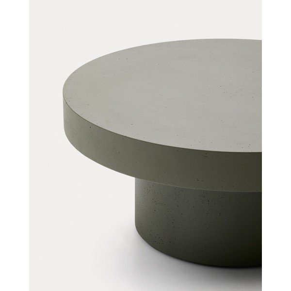 Okrugao vrtni stolić za kavu betonski ø 66 cm Aiguablava – Kave Home-image-3