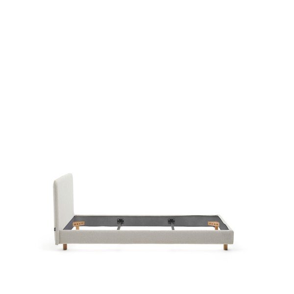 Sivi tapecirani krevet bez podnice 90x200 cm Valma – Kave Home-image-3