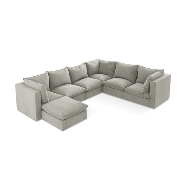 Svijetlo siva kutna garnitura (s desnim kutom/u obliku slova "U") Manao – Makamii-image-1