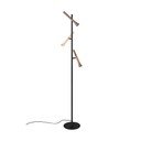 Crna LED stojeća svjetiljka s metalnim sjenilom (visina 150 cm) Fiato – Trio