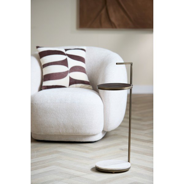 Okrugao pomoćni stol s mramornom pločom ø 26 cm Leda – Light & Living-image-1
