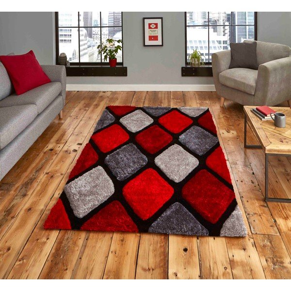 Crveni ručno rađen tepih 120x170 cm Noble House – Think Rugs-image-1