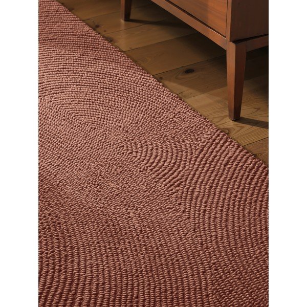 Ručno rađena vunena staza boja terakote 80x300 cm Calmio – Hanse Home-image-1