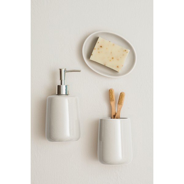 Bijeli kameni set pribora za kupaonicu Moon – Premier Housewares-image-1