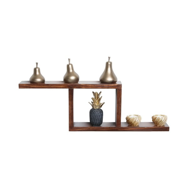 Polica s više razina od masivne jele u prirodnoj boji 17 cm Linn – Kalune Design-image-3