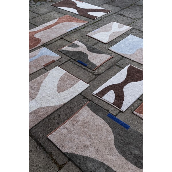 Bijeli/smeđi periv pamučan tepih 50x80 cm Figura – Mette Ditmer Denmark-image-4