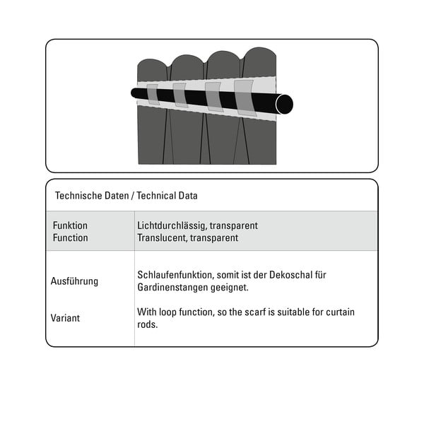 Siva zavjesa 245x140 cm Natur - Gardinia-image-3