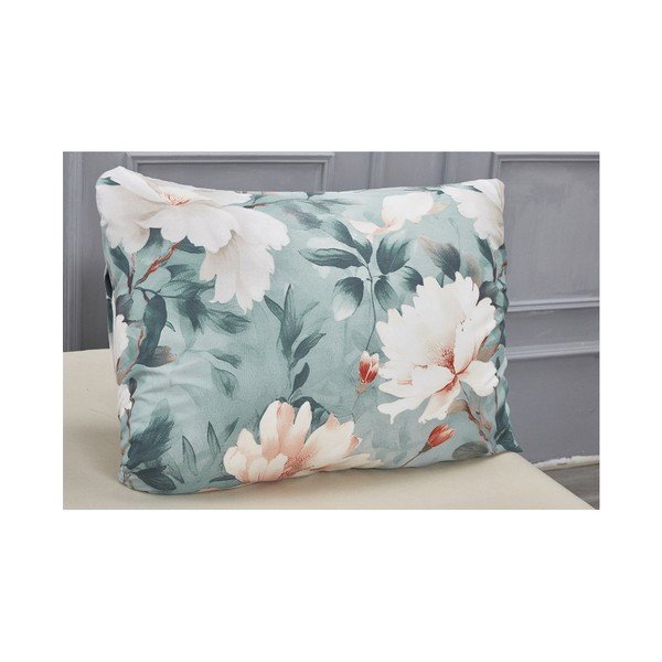 Tirkizna 3-dijelna posteljina za krevet za jednu osobu od mikrosatena 140x200 cm Selma – My House-image-3