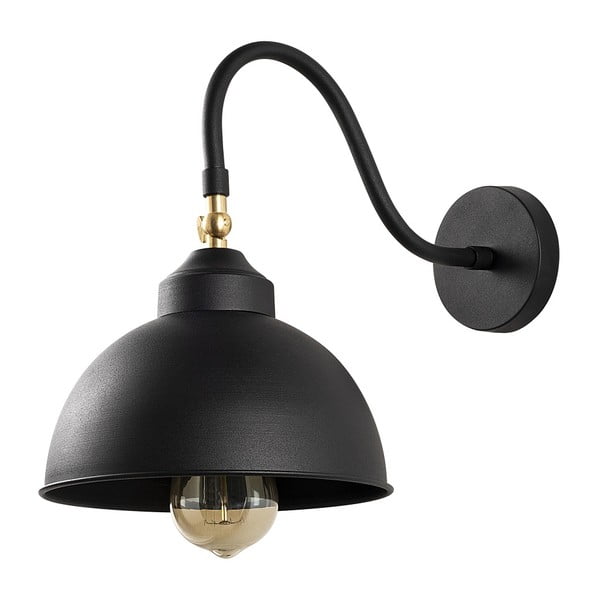 Crna metalna zidna svjetiljka Opviq lights Fotini-image-4
