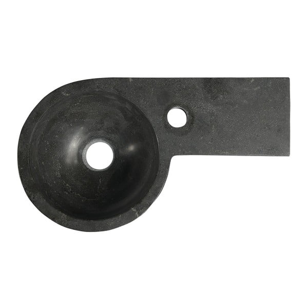 Crni kameni umivaonik za WC 40x23 cm Blok – Sapho-image-2