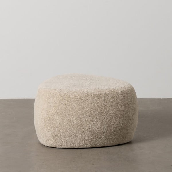 Bež tabure od bouclé tkanine – Ixia-image-1