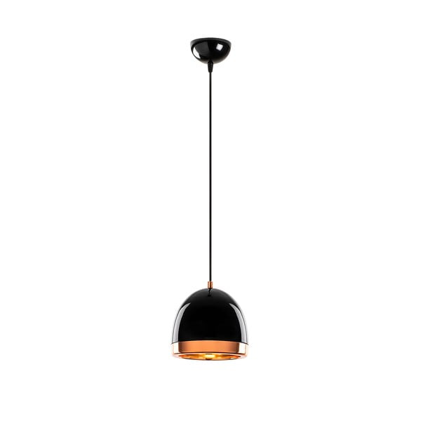 Crna/u zlatnoj boji viseća svjetiljka s metalnim sjenilom ø 17 cm Mugo – Opviq lights