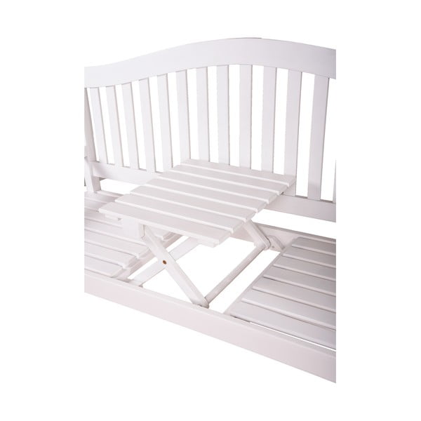 Bijela vrtna klupa od masivnog drveta Singapore – Garden Pleasure-image-3