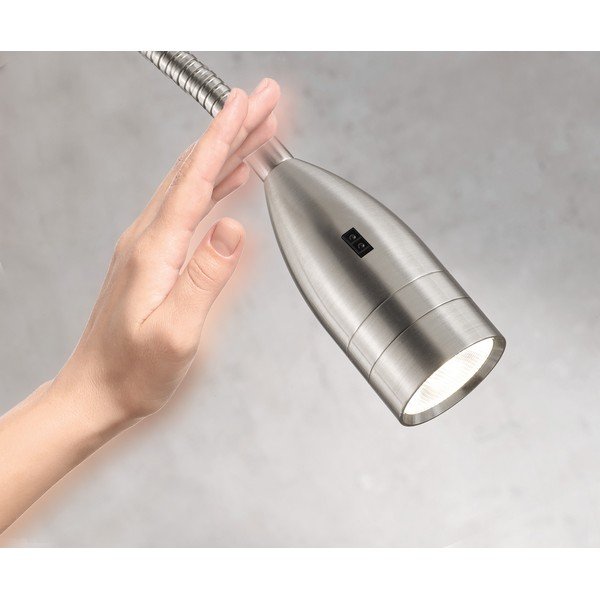 Metalni LED reflektor s mogućnosti zatamnjivanja u srebrnoj boji Sten – Fischer & Honsel-image-3