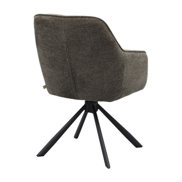 Tamno siva podstavljena blagovaonska stolica s naslonima za ruke Avola – Unique Furniture-image-4