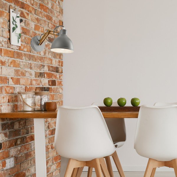 Siva/smeđa zidna lampa ø 15 cm Marcello – LAMKUR-image-2