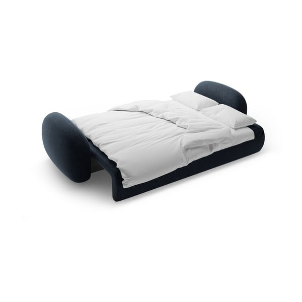 Tamno plava sklopiva/s prostorom za odlaganje sofa od šenila 262 cm Tonale – Cosmopolitan Design-image-4