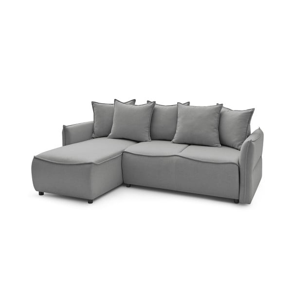 Svijetlo siva sklopiva kutna garnitura (s lijevim kutom) Leon – Bobochic Paris-image-3