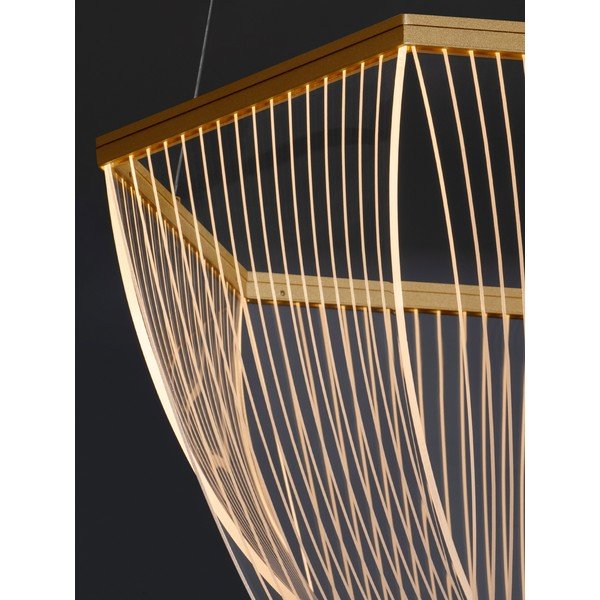 LED viseća svjetiljka aluminijska s mogućnosti zatamnjivanja u zlatnoj boji sa sjenilom od akrilnog stakla ø 52 cm Valentin – Nova Luce-image-2