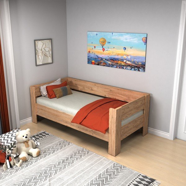 Krevet 90x190 cm u prirodnoj boji Malina – Kalune Design-image-2