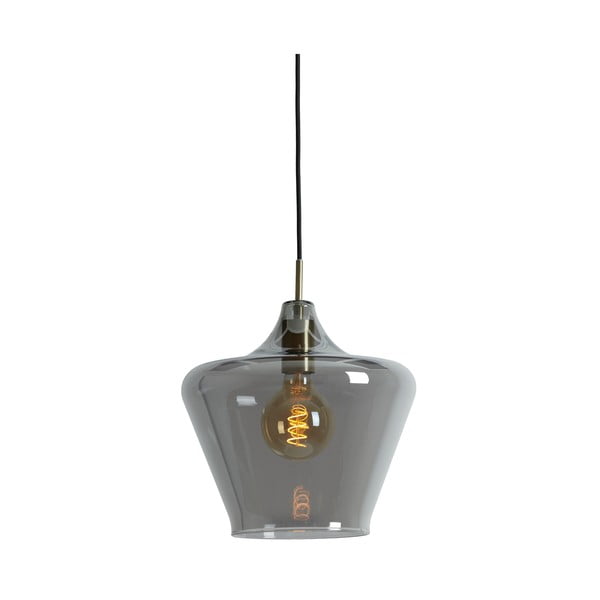Siva stropna svjetiljka sa staklenim sjenilom ø 30 cm Solly - Light & Living