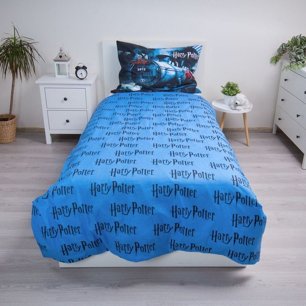 Pamučna dječja posteljina za krevet za jednu osobu 140x200 cm Harry Potter "Hogwarts Express" – Jerry Fabrics-image-2