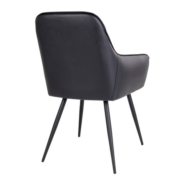 Crne podstavljene blagovaonske stolice u setu s naslonima za ruke 2 kom Harbo – House Nordic-image-4