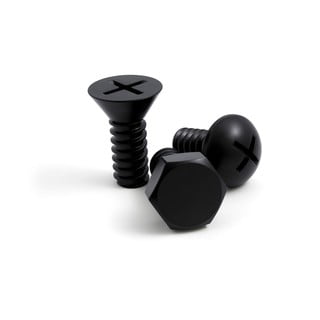 Set od 3 crne zidne kuke kvalitet Quality&CO Screw Collection