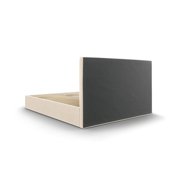 Bež baršunasti bračni krevet Mazzini Kreveti Juniper, 160 x 200 cm-image-4