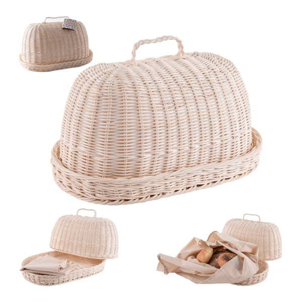 Set kutije za kruh i pamučne krpe Orion Oval-image-1